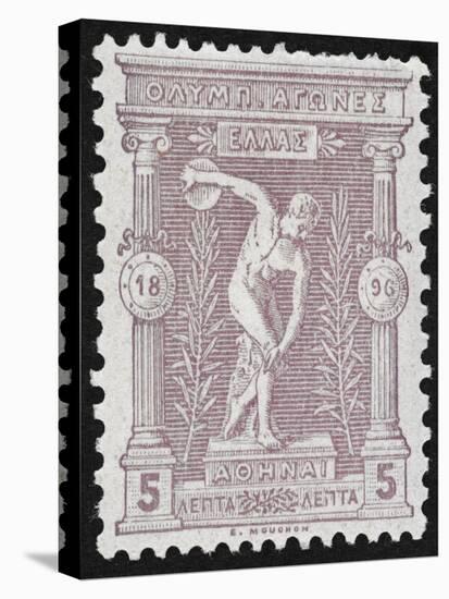 A Discus Thrower. Greece 1896 Olympic Games 5 Lepta Unused - Philatelic Collections,-null-Premier Image Canvas