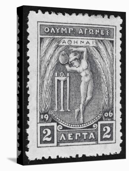 A Discus Thrower. Greece 1906 Olympic Games 2 Lepta, Unused-null-Premier Image Canvas
