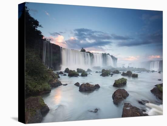 A Dramatic Sunset over Iguacu Waterfalls-Alex Saberi-Premier Image Canvas