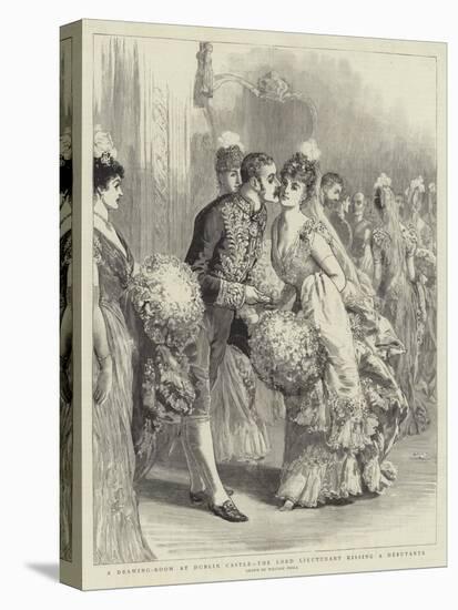 A Drawing-Room at Dublin Castle, the Lord Lieutenant Kissing a Debutante-William Small-Premier Image Canvas