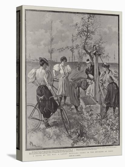 A Drink by the Way, a Ladies' Bicycling Picnic in the Environs of Paris-null-Premier Image Canvas