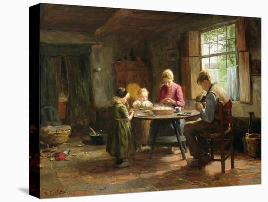 A Dutch Interior - Grace before the Meal-Evert Pieters-Premier Image Canvas