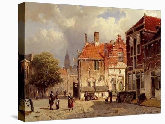 A Dutch Town Square, 1860-Willem Koekkoek-Premier Image Canvas