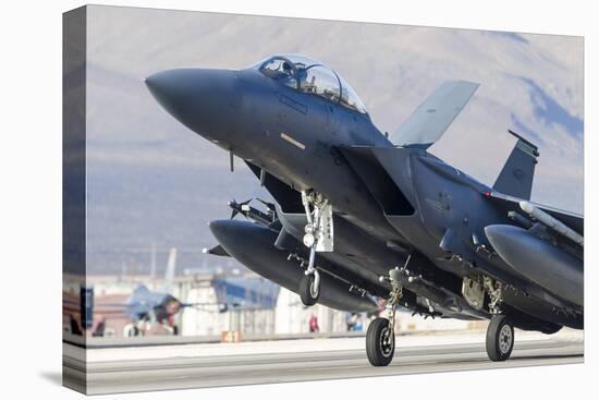 A F-15E Strike Eagle of the U.S. Air Force Uses Aero Braking after Landing-Stocktrek Images-Premier Image Canvas