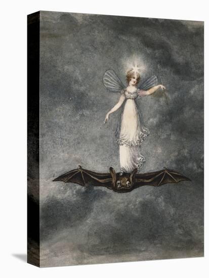 A Fairy Holding a Wand Standing on a Bat-Amelia Jane Murray-Premier Image Canvas