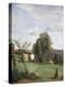 A Farm in Dardagny; Une Ferme De Dardagny, C.1855-57-Jean-Baptiste-Camille Corot-Premier Image Canvas