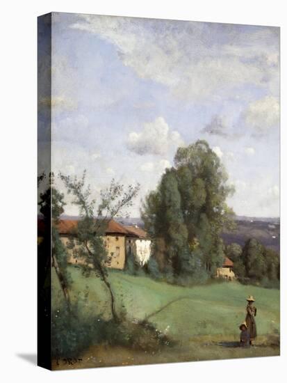 A Farm in Dardagny-Jean-Baptiste-Camille Corot-Premier Image Canvas