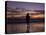 A Father and Son Enjoy Sunset by a Beach-null-Premier Image Canvas