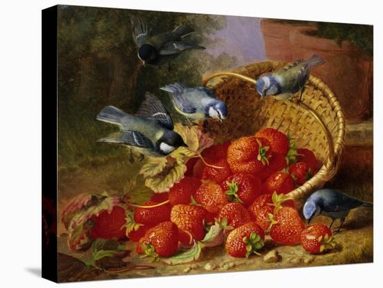 A Feast of Strawberries (Blue Tits) by Eloise Harriet Stannard-Eloise Harriet Stannard-Premier Image Canvas