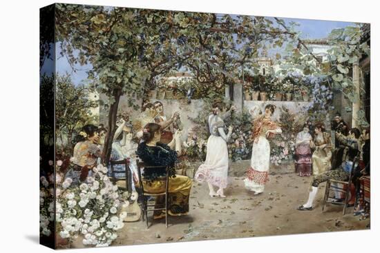 A Fiesta on a Sevillan Terrace, 1891-Jose Gallegos Y Arnosa-Premier Image Canvas