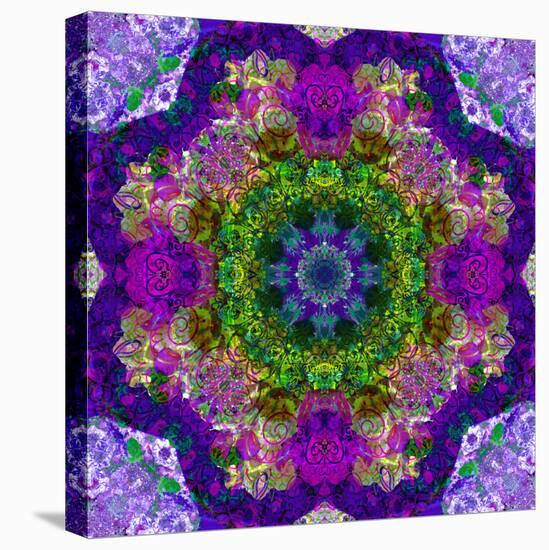 A Filigree Mandala from Color Drawing and Flower Photograph, Layered Work-Alaya Gadeh-Premier Image Canvas