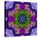 A Filigree Mandala from Color Drawing and Flower Photograph, Layered Work-Alaya Gadeh-Premier Image Canvas