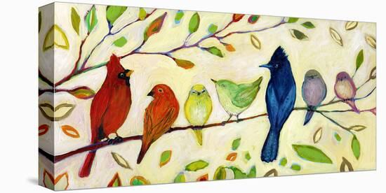 A Flock of Many Colors-Jennifer Lommers-Stretched Canvas