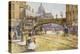 A Flower Girl in Blackfriars-John Sutton-Premier Image Canvas