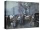 A Flower Market, Hojbroplads, Copenhagen-Paul Fischer-Premier Image Canvas