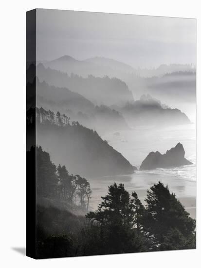 A Foggy Day on the Oregon Coast Just South of Cannon Beach.-Bennett Barthelemy-Premier Image Canvas