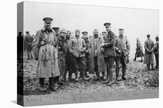 'A Friendly Chat with the Enemy', the Christmas Day Truce of 1914-English Photographer-Premier Image Canvas