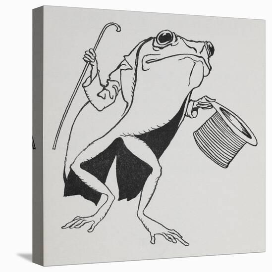 A Frog Wearing Top Hat and Tails, Carrying a Cane-Arthur Rackham-Premier Image Canvas