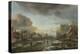 A Frozen River by a Town at Evening, Ca 1665-Aert van der Neer-Premier Image Canvas