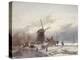 A Frozen River Landscape with a Windmill-Sir Lawrence Alma-Tadema-Premier Image Canvas