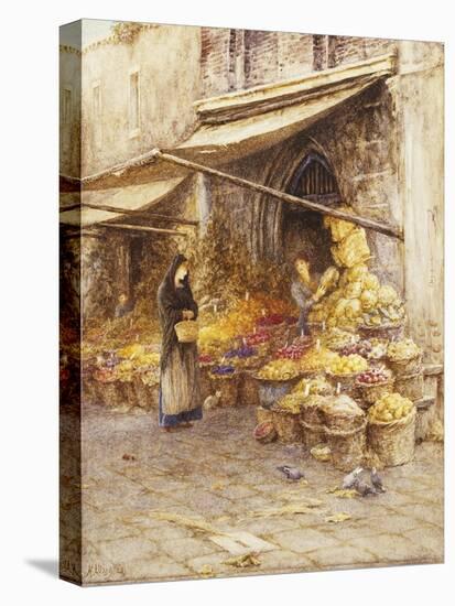 A Fruit Stall at the Base of the Campanile, San Giovanni Elemosinario, Near the rialto, Venice-Helen Allingham-Premier Image Canvas