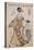 A Full Length Portrait of the Courtesan Somenosuke Accompanied by Two Kamuro-Chokosai Eisho-Premier Image Canvas