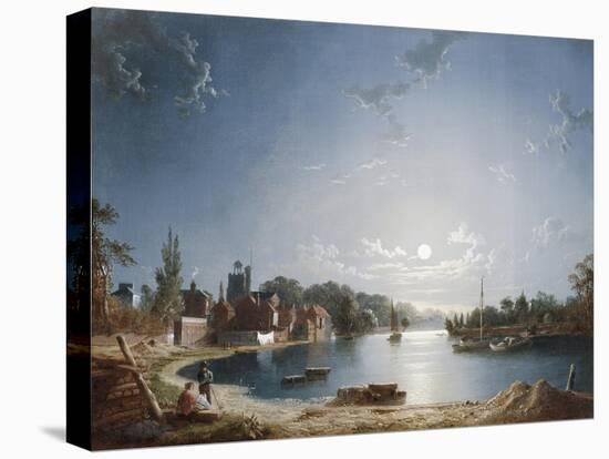 A Full Moon on the River at Brentford-Henry Pether-Premier Image Canvas