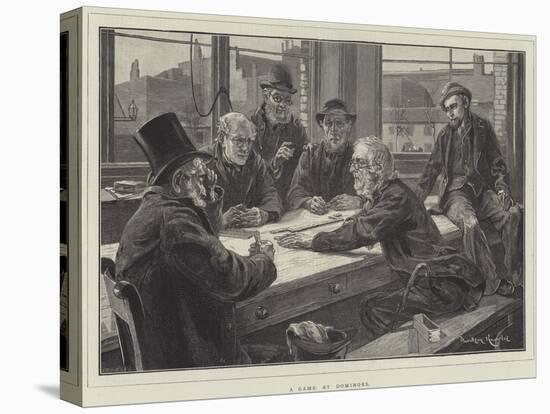 A Game at Dominoes-Davidson Knowles-Premier Image Canvas