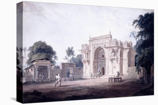 A Gate Leading to a Mosque, Chunargarh, Uttar Pradesh, C. 1789-90 (Pencil and W/C)-Thomas & William Daniell-Premier Image Canvas