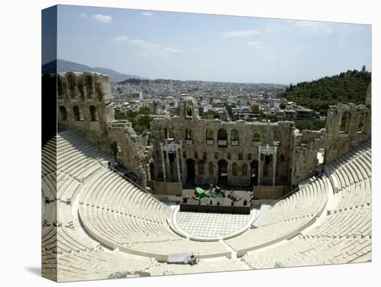 A General View of the Herod Atticus Theater at the Foot of the Acropolis Hill-null-Premier Image Canvas