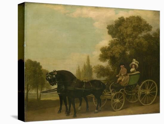 A Gentleman Driving a Lady in a Phaeton, 1787-George Stubbs-Premier Image Canvas