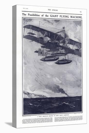 A Giant Aeroplane Designed to Carry Eighty Passengers, 1914-Cyrus Cuneo-Premier Image Canvas