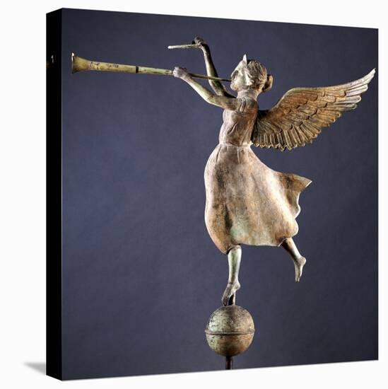 A Gilded and Molded Copper Weathervane of the Angel Gabriel, American, Late 19th Century-null-Premier Image Canvas