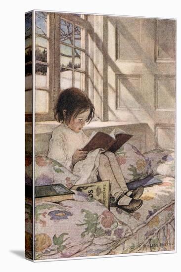 A Girl Reading, from 'A Child's Garden of Verses' by Robert Louis Stevenson, Published 1885-Jessie Willcox-Smith-Premier Image Canvas