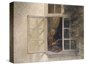 A Girl Reading in a Window-Peter Ilsted-Premier Image Canvas