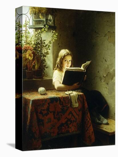 A Girl Reading-Meyer Johan Georg-Premier Image Canvas