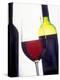 A Glass of Red Wine with a Bottle in the Background-Armin Faber-Premier Image Canvas