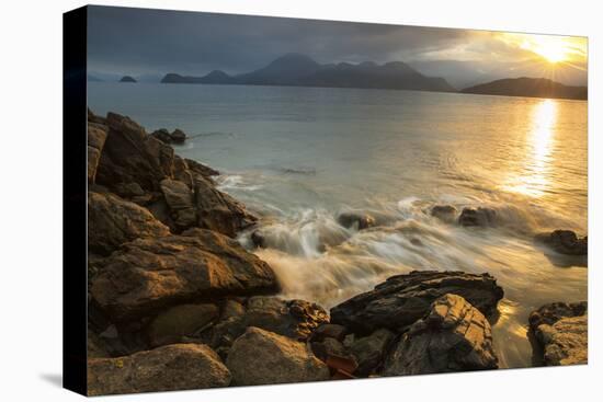 A Golden Sunset on Praia Da Almada in Ubatuba, Sao Paulo State, Brazil-Alex Saberi-Premier Image Canvas