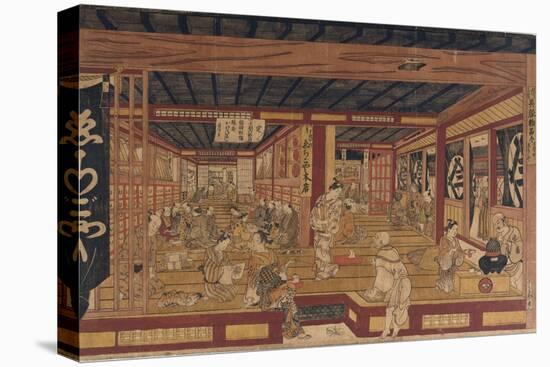 A Great Perspective Print of the Echigoya Draper's Shop at Surugacho-Okumura Masanobu-Premier Image Canvas