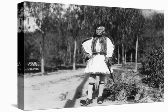A Greek Soldier in Traditional Uniform, C1920s-C1930s-null-Premier Image Canvas