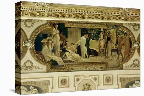 A Greek Travelling Theatre (Il Carro Di Thespis), Ceiling Fresco, 1884-1887-Gustav Klimt-Premier Image Canvas