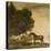 A Grey and a Bay in a Landscape-George Stubbs-Premier Image Canvas