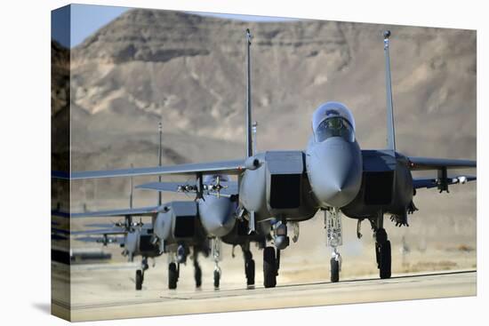 A Group of F-15E Strike Eagles at Uvda Air Force Base, Israel-null-Premier Image Canvas