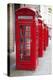 A Group of Typical Red London Phone Cabins-Kamira-Premier Image Canvas