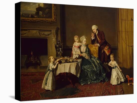 A Group Portrait of John 14th Lord Willoughby de Broke and his Family, 1766-Johann Zoffany-Premier Image Canvas