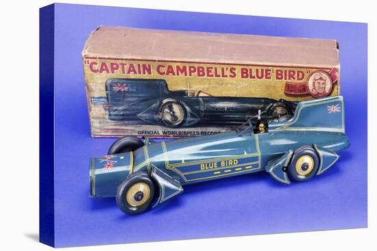 A Gunthermann "Captain Campbell's Bluebird", Clockwork Blue Lithographed Tinplate Car, circa 1931-null-Premier Image Canvas