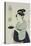 A Half Length Portrait of Naniwaya Okita, the Famous Teahouse Waitress Serving a Cup of Tea-Kitagawa Utamaro-Premier Image Canvas