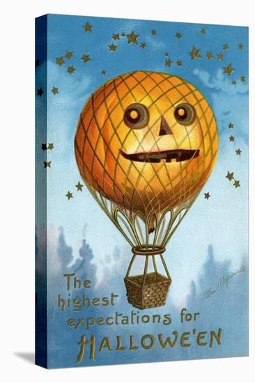 A Halloween Pumpkin Hot Air Balloon, 1909-Ellen Hattie Clapsaddle-Premier Image Canvas