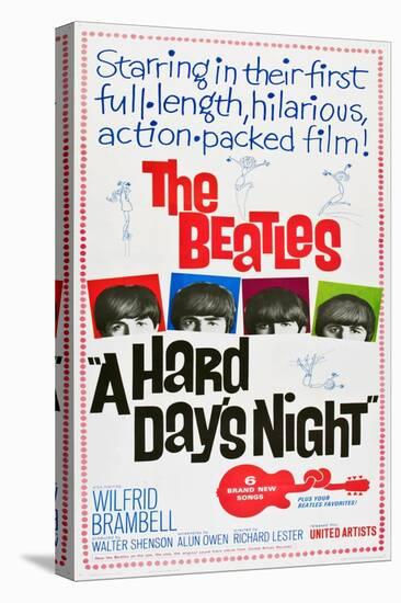 A Hard Day's Night, the Beatles, Paul Mccartney, John Lennon, George Harrison, Ringo Starr, 1964-null-Stretched Canvas