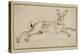 A Hare Running, with Ears Pricked (Pen and Ink on Paper)-James Seymour-Premier Image Canvas